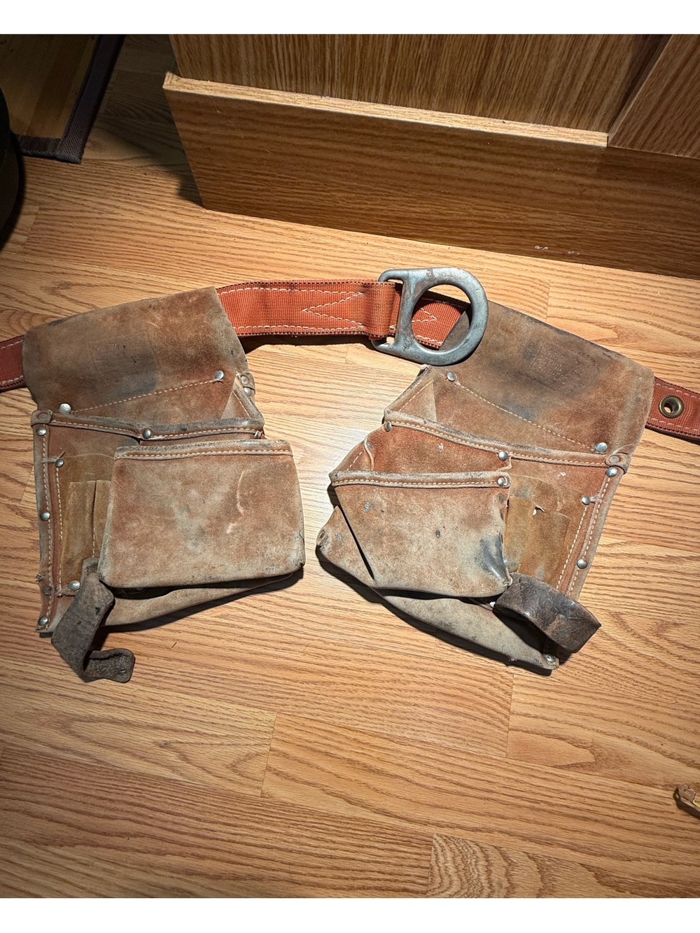 Vintage Klein Tools leather carpenter tool apron, Bags,Belt